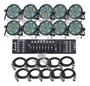 Imagem de 10 Canhao Refletor Led Par64 Rgbw 54 Leds 3w + Mesa Dmx + Cabos 2m