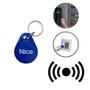 Imagem de 10 Chaveiros Tag RFID LF 125 KHz Linear Nice HCS Azul c/ Logo