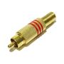 Imagem de 10 Conector Rca Plug Tipo Macho Dourado Com Mola Metal 10und