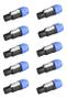 Imagem de 10 Conector Speakon Macho Linha 4 Vias Resistente Com Trava