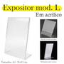 Imagem de 10 Display L Expositor 21x15 Acrílico Cardápio Pix Qr A5 ver