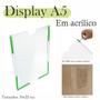 Imagem de 10 Display Parede Quadro Avisos Porta Folha A5 Acrílico Vert