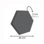 Imagem de 10 Espuma de Isolamento Acustico Hexagonal p/ Som e Decoração