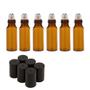 Imagem de 10 Frascos 5ml Vidro Ambar Oleo Essencial Roll On Perfume
