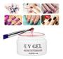 Imagem de 10 Gel Uv Unhas Acrigel Gel Construtor Unhas Tips Lidan 15g