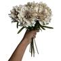 Imagem de 10 hastes flor Dhalia realista ultra qualidade cor vibrante flor artificial premium preço atacado