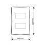 Imagem de 10 Interruptor Simples Duplo Fame Habitat Com Placa 4X2 Branco
