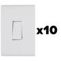 Imagem de 10 Interruptores para Casas Tramontina Branco Modelo Alternado