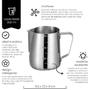 Imagem de 10 Jarras Pitcher 350ml Leiteira Cremeira Americana Barista