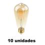 Imagem de 10 Lampada Filamento St64 Led Vidro Ambar 4w Vintage Ali48