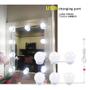 Imagem de 10 Lâmpadas Led Auto Colante Kit Luz Camarim Espelho espelho camarin espelho iluminado led