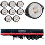 Imagem de 10 Lanterna Frontal Guerra LED Cristal 65mm c/ Sup. - Conect