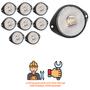 Imagem de 10 Lanterna Frontal Librelato LED Cristal 65mm c Sup e Conec
