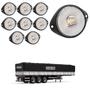 Imagem de 10 Lanterna Frontal Randon LED Cristal 65mm c/ Sup. - Conect