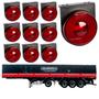 Imagem de 10 Lanterna Lateral Guerra LED Rubi 85mm c/ Sup. - Conect.