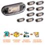 Imagem de 10 Lanternas Delimitadoras LED Carreta Noma Lateral Cristal
