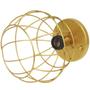 Imagem de 10 Lustres Teto Plafon Industrial Aramado Globo Retrô Luminária Sobrepor Vintage Dourado AgpIlumini