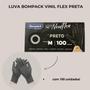 Imagem de 10 Luva Resistente Confortavel Ambidestra C100u Preta M