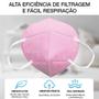 Imagem de 10 Máscaras Descartáveis Rosa KN95 PFF2 WWDoll Cód Anvisa