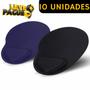 Imagem de 10 Mouse Pad Ergonomico Com Apoio Punho Confort Home Office Cor Preto