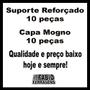 Imagem de 10 Peças - Cantoneira Reforçada Para Moveis Com Capa Mogno