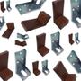 Imagem de 10 Peças - Cantoneira Reforçada Para Moveis Com Capa Mogno