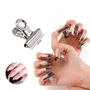 Imagem de 10 Peças Clip Unhas Metal Prata Alongamento Nail Designer