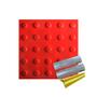 Imagem de 10 PISOS TÁTIL ALERTA PVC 25X25CM +KIT ESCADA ACESSIVEL 20x3