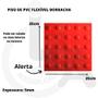 Imagem de 10 PISOS TÁTIL ALERTA PVC 25X25CM +KIT ESCADA ACESSIVEL 20x3