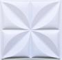 Imagem de 10 Placas de Revestimento 3D Floral PVC Alto Relevo 50x50cm