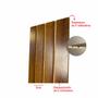 Imagem de 10 Placas Painel Ripado De Madeira em MDF Decorativa Autocolante 6mm
