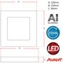 Imagem de 10 Plafon Painel Led Quadrado Sobrepor Luminaria 18w Branco Frio 6500k Nfe