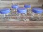 Imagem de 10 Potes de Vidro para Papinha 120ml C/ Tampa Roxa Plástica