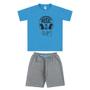 Imagem de 10 Roupa Infantil Juvenil Masculino Conjunto 5 Blusas e 5 Shorts Moletinho liso