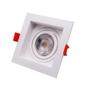 Imagem de 10 Spot Dicroica Direcional Led 7w Quadrado Branco 3 Cores de Luz 220v