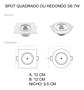 Imagem de 10 Spot Led Embutir Quadrado 7w Branco Frio 6500k