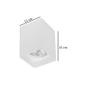Imagem de 10 Spot Plafon Quadrado Sobrepor Ar70 Branco Direcionavel Externo Lup01