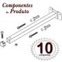 Imagem de 10 SUPORTES REFLETOR BASE RETA BRAÇO 80 cm 10 Cjts
