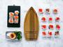 Imagem de 10 Tábuas Barca Servir Sushi Comida Japonesa - Madeira 40 Cm