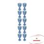 Imagem de 10 Taças Diamond 340ml Azul Água Vinho