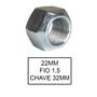 Imagem de 10 Und Porca Autotravante Torque M22 Chave 32mm Rosca Fina