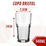 Imagem de 10 UNI Copo Bristol 340ML Nadir Café Água Suco Long Drink