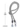 Imagem de 10 Unidades de Cordão com Pingente Cristal com Detalhe Prata