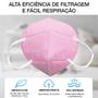 Imagem de 10 Unidades de Máscaras KN95 Descartáveis Rosa com Filtro WW