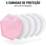 Imagem de 10 Unidades de Máscaras Kn95 Rosa WWDoll para Proteção