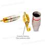 Imagem de 10 Unidades Plug Conector Macho RCA Audio e Video Metal