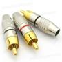 Imagem de 10 Unidades Plug Conector Macho RCA Audio e Video Metal