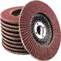 Imagem de 10 x Discos Flap Grão 60 Lixa 115mm x 22mm Cônico 4.1/2 Cônico Pro KaQi