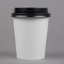 Imagem de 100 Copos de Papel Biodegradável para Café com Tampa - bebida quente e fria