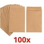 Imagem de 100 Envelopes A5 Saco Kraft Pardo Metade do A4 16x22mm 80g